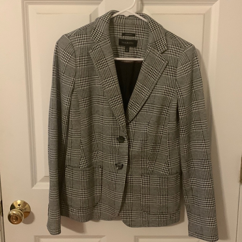 Talbots Size 2 Aberdeen Herringbone/Houndstooth jacket